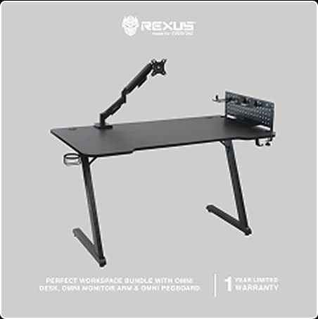 Rexus Omni RXB-147 Bundle Meja Gaming - Include Pegboard & Monitor Bracket
