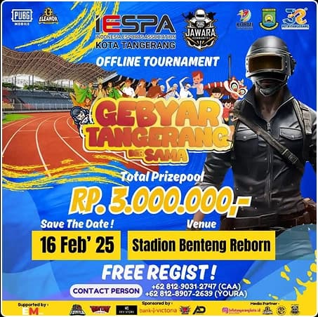 GEBYAR TANGERANG BERSAMA OFFLINE TOURNAMENT PUBGM BY KOTA TANGERANG